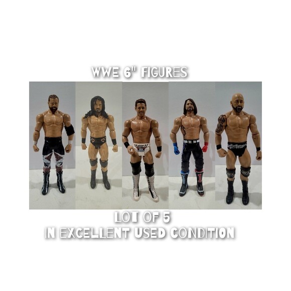 Mattel WWE Figure (Lot Of 5) 6in. AJ STYLES SAMI ZAYN THE MIZ MCINTYRE euc - Picture 1 of 16